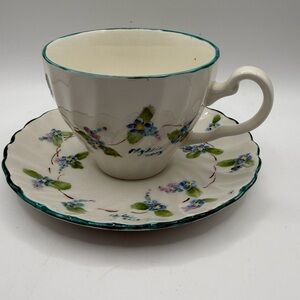 Hand painted Johnson Brothers teacup and saucer